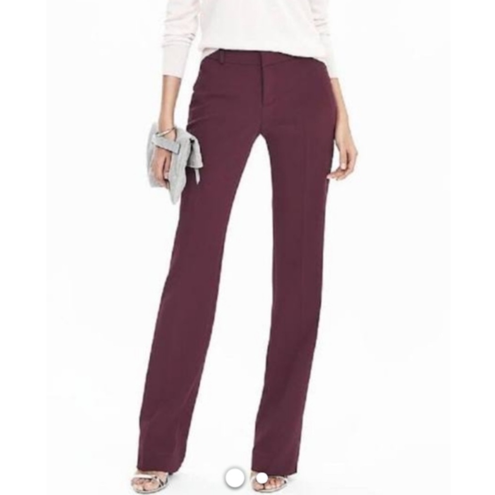 Banana Republic Factory burgundy Logan trousers in size 4